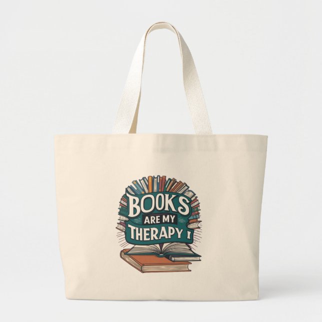 Bok Therapy Tote Jumbo Tygkasse (Framsidan)