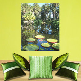 Bok Torn Gardens Florida Giant Vatten Lily Dynors Canvastryck