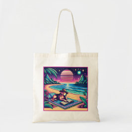 Bok Tote Bag Golden Retriever Reading A Bok Tygkasse