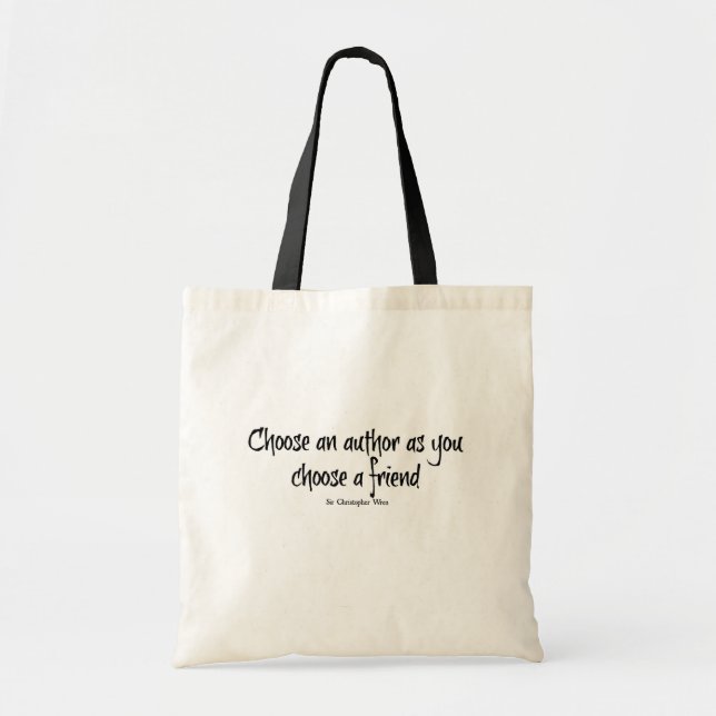 Bok Tote Bag - Herr Christopher Wren Tygkasse (Framsidan)