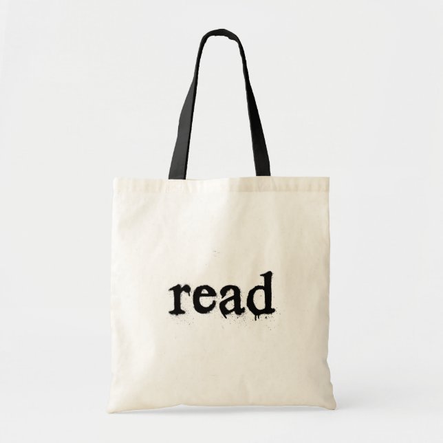 Bok Tote Bag - Läs (skrivmaskinstyp) Tygkasse (Framsidan)