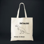 Bok tote tygkasse<br><div class="desc">Ett underbart bibliotek i underbaren för någon liten läsare som kärlek dinosaurier! Observera att dinosauren kan vara färgad!</div>