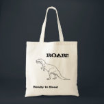 Bok tote tygkasse<br><div class="desc">Ett underbart bibliotek i underbaren för någon liten läsare som kärlek dinosaurier! Observera att dinosauren kan vara färgad!</div>