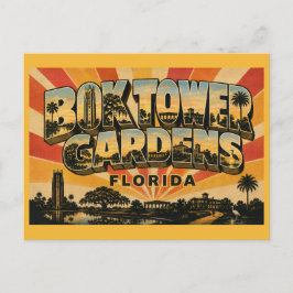 Bok Tower Gardens Florida Sjungande Torn Vintage  Vykort