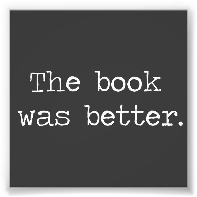 Bok var bättre fototryck (Framsidan)