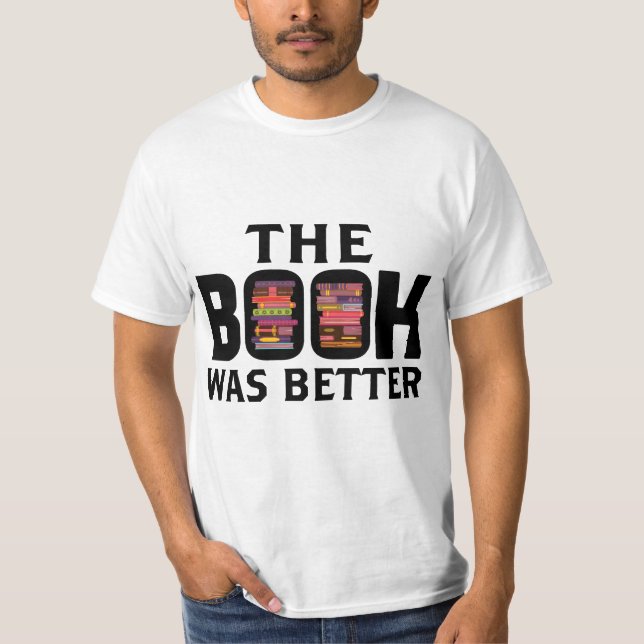 Bok var bättre T-shirt för Man, lärare (Framsida)