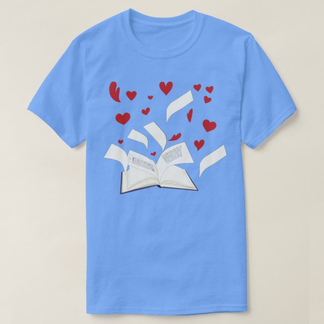 Bok vid läsning av Älskare Bibliotek Bok, Nerd Lib T Shirt (Design framsida)