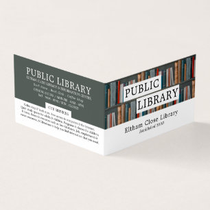 Bok Visning, Bibliotek, bibliotekarie Visitkort