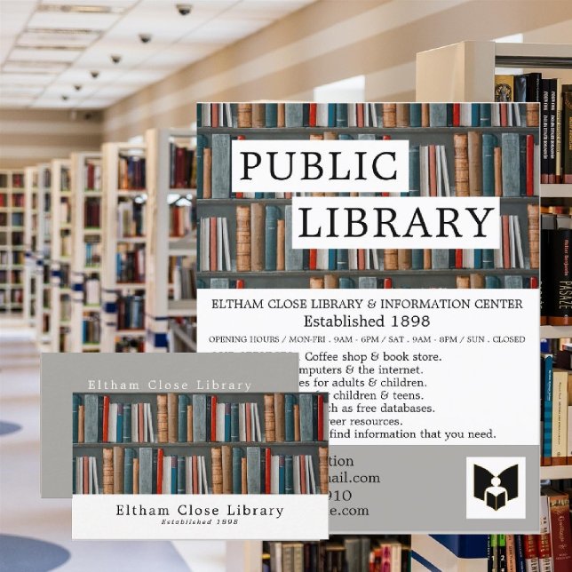 Bok Visning, bibliotekarien, Bibliotek Visitkort (Skapare uppladdad)