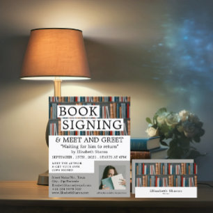 Bok Visning, skrivprogram Bok signerar annonsering Reklamblad