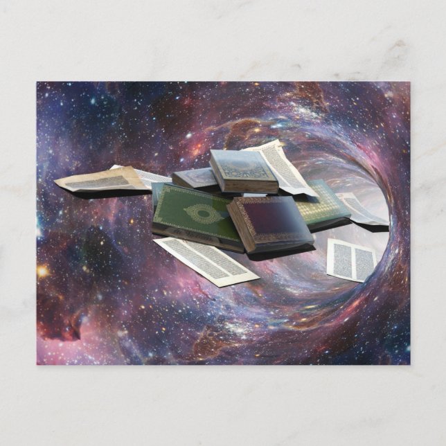 Bok Wormhål Vykort (Framsida)