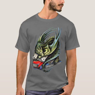 Bok Wyrm Magic Dragon Bok Mask Reading Tee