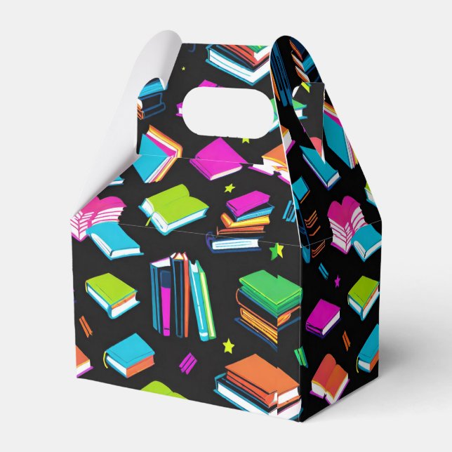 Boka det färgstarka gabladet presentaskar (Framsidan Sidan)