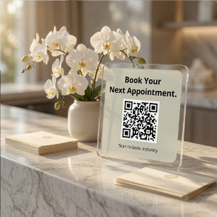 Boka din nästa mötestid QR-kod  Fyrkantigt Klistermärke