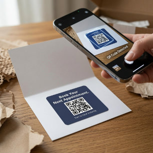 Boka din nästa mötestid QR-kod Fyrkantigt Klistermärke