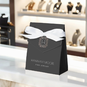 Boka för judiska designer för Monogram i ro Guld Presentaskar