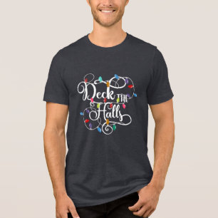 Boka på salarna helgdag ljus jul t-shirt