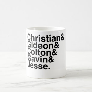 Boka Pojkvännen kristna Gideon, Colton, Gavin… Kaffemugg