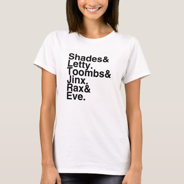 Boka pojkvänner/Flickvänner S&L, T&J, R&E Tee (Framsida)