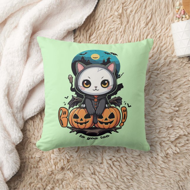 Boka till dig också | Cute Cat Fladdermus Vingar o Kudde (Filt)