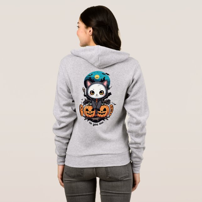 Boka till dig också | Cute Cat Fladdermus Vingar o T Shirt (Hel baksida)