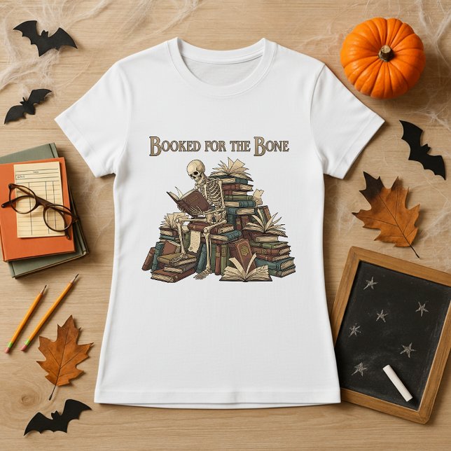 Bokad för Bone Teacher Halloween Skeleton T Shirt (Skapare uppladdad)
