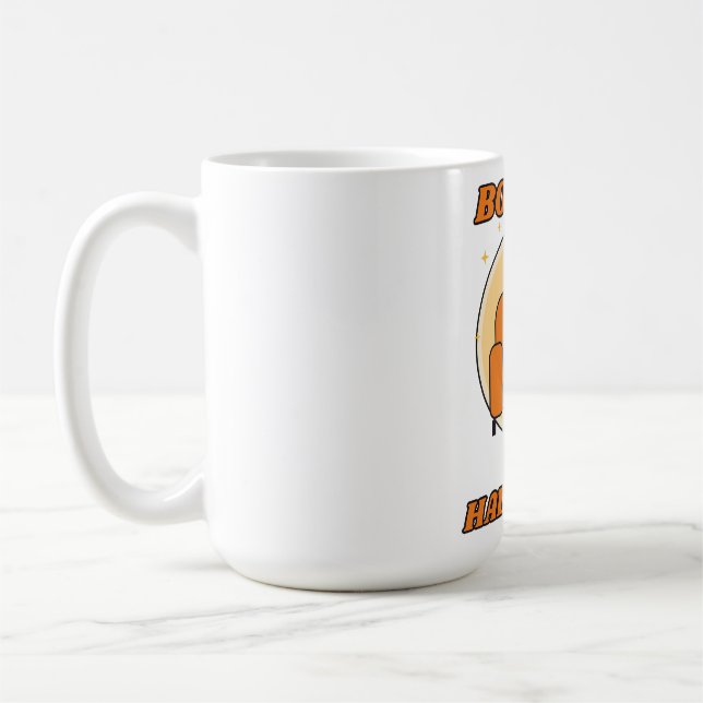 Bokad för Halloween: Läsande spöke Kaffemugg (Vänster)