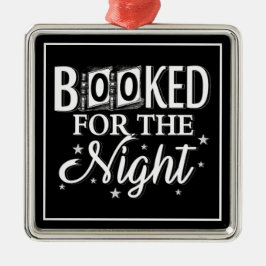 Bokad för natten julgransprydnad metall