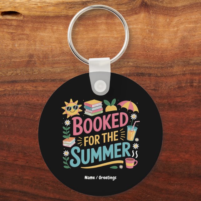 Bokad för sommarklostret Bok Reader Beach Nyckelring (Framsida)