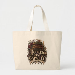 Bokad förbi kapacitet Vintage bokälskare Totebag Jumbo Tygkasse