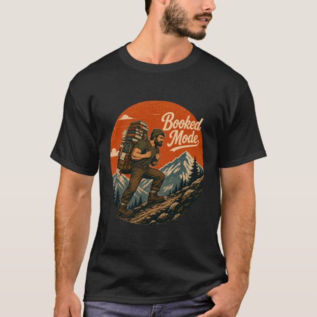 Bokad Mode Vintage Läsäventyr T Shirt (Framsida)