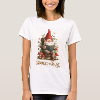 Bokad och upptagen läsgnome t shirt