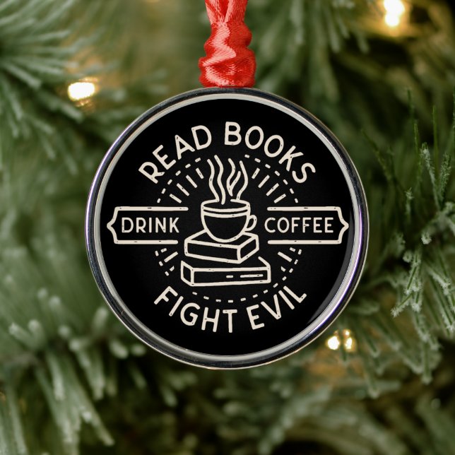 Bokade citat mörk akademia estetiska julgransprydnad metall (Träd)