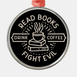 Bokade citat mörk akademia estetiska julgransprydnad metall