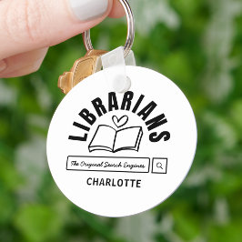 Bokälskande bibliotekarie rolig present nyckelring