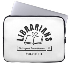 Bokälskande bibliotekarier Roligt citat present Laptop Fodral