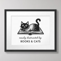 Bokälskande svart katt rolig citat