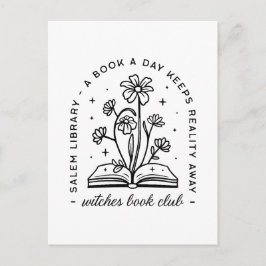 Bokälskar klubb häxa tjejer läser squad vykort