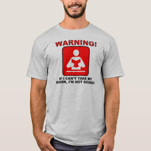 Bokälskare Bokmalarvarning Rollig T-Shirt Tees