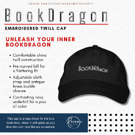 Bokälskare 'Bookdragon' Broderad Tvillingkeps帽 Keps