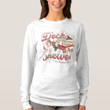 Bokälskare Dekorera Hyllorna Jul T-Shirt