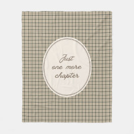 Bokälskare Elegant skript Gingham-gåva Fleecefilt