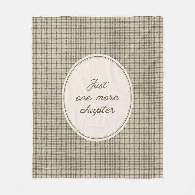 Bokälskare Elegant skript Gingham-gåva Fleecefilt (Framsidan)