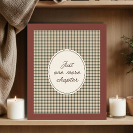 Bokälskare Elegant Vintage Gingham Present Poster