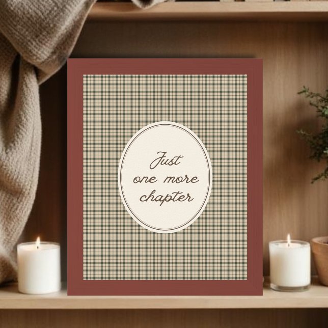 Bokälskare Elegant Vintage Gingham Present Poster (Skapare uppladdad)