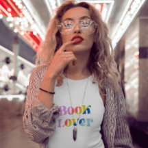 Bokälskare färgrik retro typografi trendig