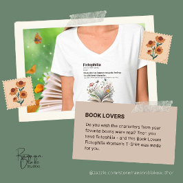 Bokälskare Fictophilia Dam T-Shirt