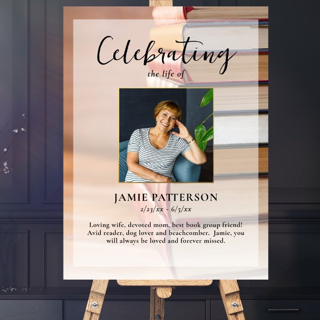 Bokälskare Firande av Livet Ditt Foto Begravning Poster (Skapare uppladdad)