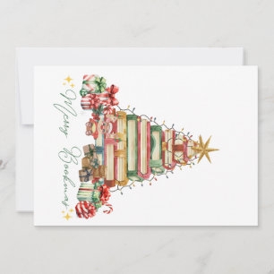 Bokälskare God Jul på Bokmas Julkort