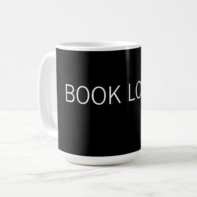 Bokälskare – mysig läslivsdesign kaffemugg (Framsida vänster)